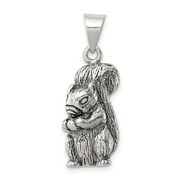 Extel Medium Sterling Silver Antiqued Squirrel Charm