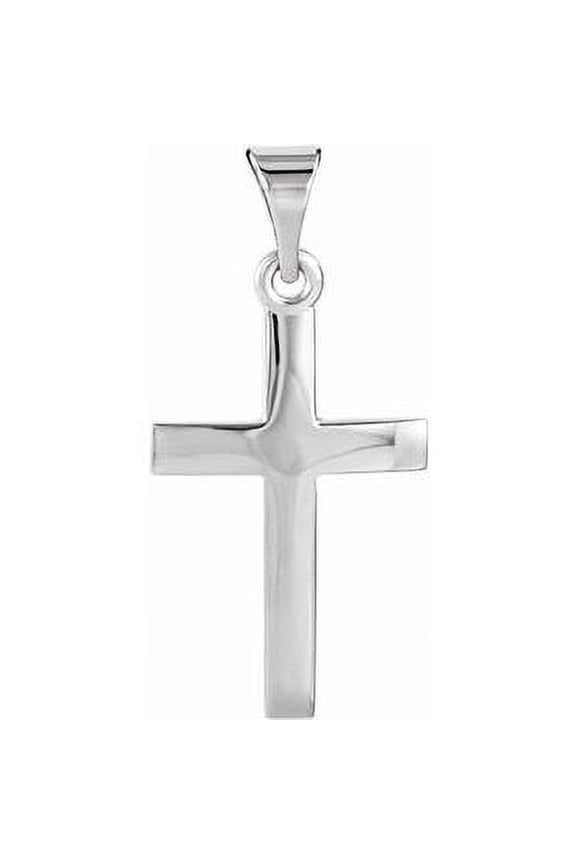 Medium Sterling Silver Mens Womens Religious Cross Pendant Charm