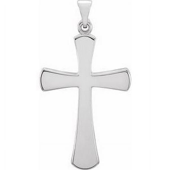Extel Medium Sterling Silver Mens Womens Religious Cross Pendant Charm