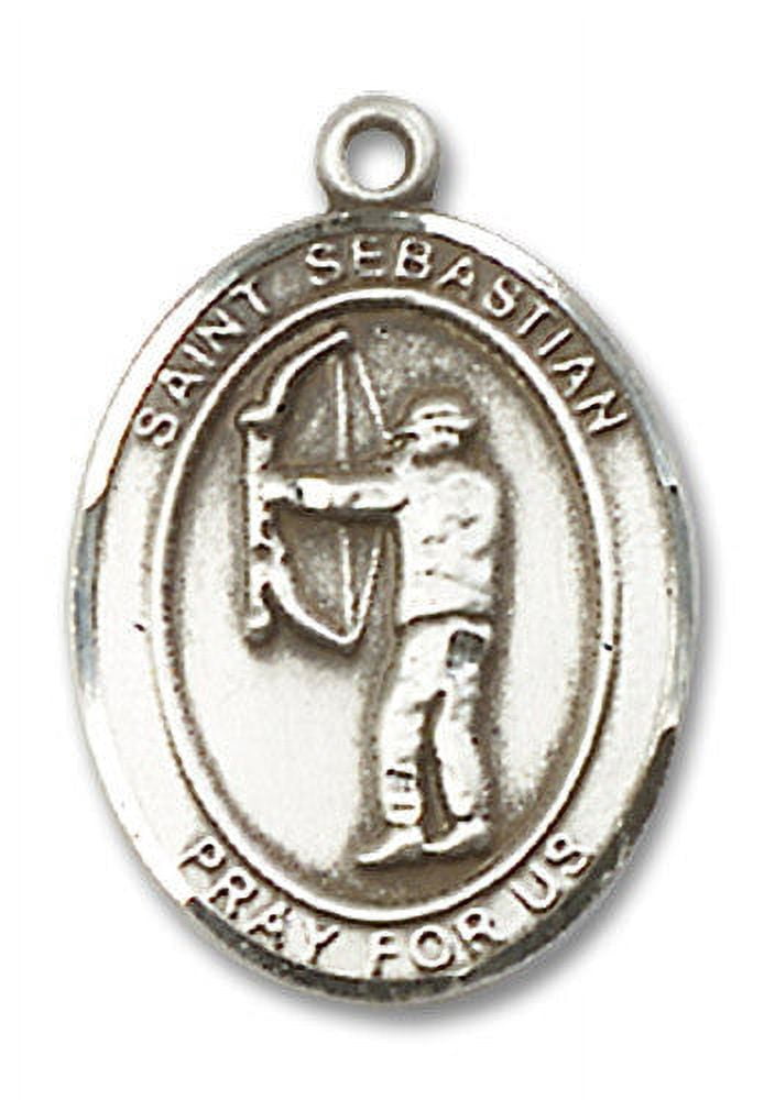 Extel Medium Sterling Silver St. Sebastian Archery Medal Pendant ...