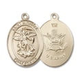 thumbnail image 1 of Extel Oval Large 14kt Gold Filled St Michael Army Medal, Made in USA, 1 of 6