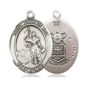 Extel Oval Large Pewter St Joan of Arc Air Force Medal, Made in USA