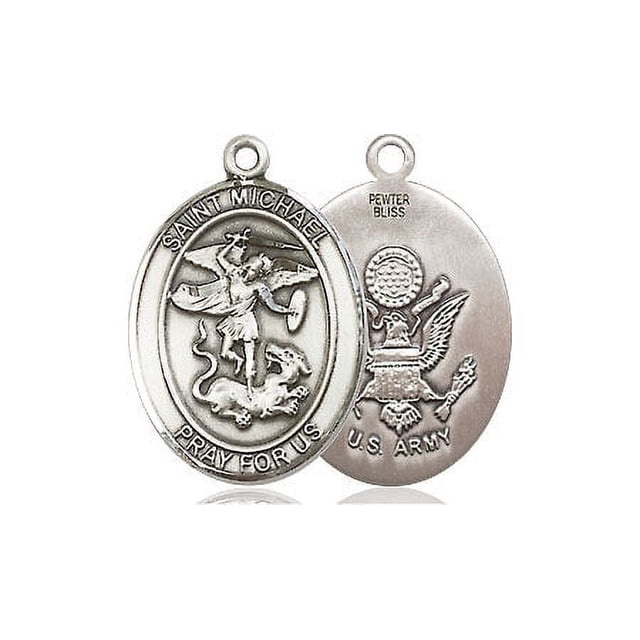 Extel Oval Medium Pewter St Michael Army Medal, Made in USA - Walmart ...
