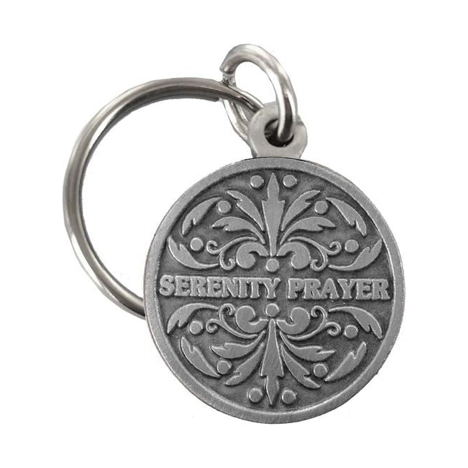 Extel Pewter Round Serenity Prayer Key Chain Walmart Business Supplies