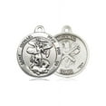 thumbnail image 1 of Extel Round Medium Pewter St Michael National Guard Medal, Made in USA, 1 of 6