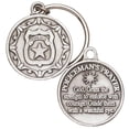thumbnail image 1 of Extel Round Pewter Police Officer Prayer Key Chain, 1 of 2