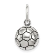 Extel Small Sterling Silver Antique Soccer Ball Charm