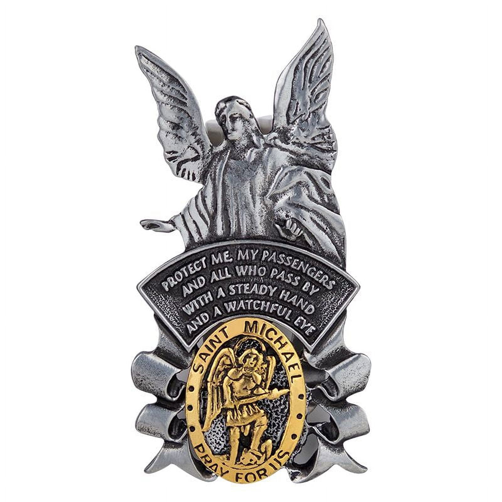 Extel Two-Tone Pewter and Gold Plated Guardian Angel with St. Michael ...