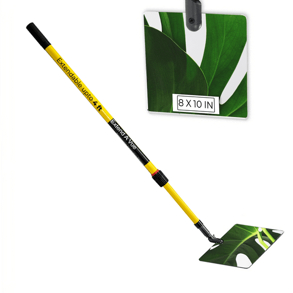 Extend A Vue Telescoping Inspection Mirror, Standard Fiberglass Pole 2–4 ft, 8 x 10 in Acrylic, Lightweight & Durable