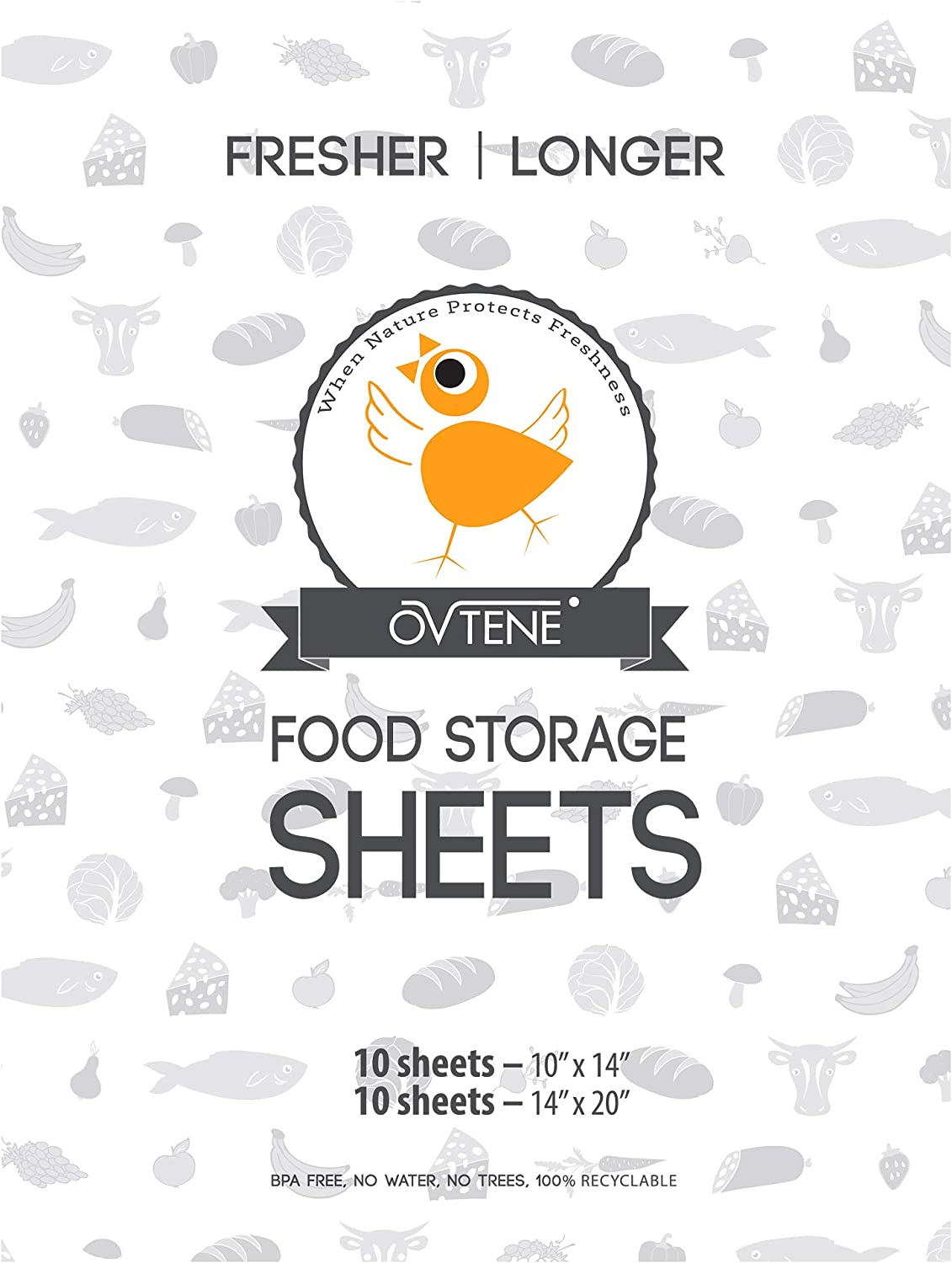 Extend Food Life Food Storage Sheets for Cheese, Meat, and Produce