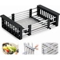 thumbnail image 1 of Extend Kitchen Sink Drain Basket, 2026 New Stainless Steel Retractable Sink Rack, Over Sinks Dish Rack, Portable Multi-Functional Design for Vegetables, Fruits and Dishes, 1 of 7