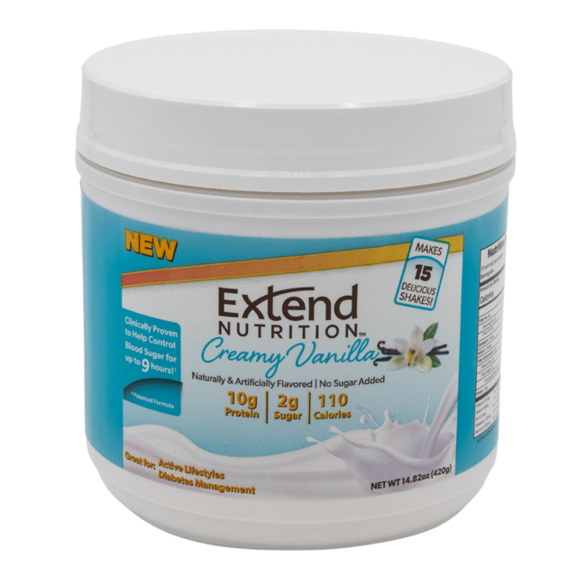 Extend Nutrition Vanilla Protein Shake Mix for Diabetes & Prediabetes 15 Svgs