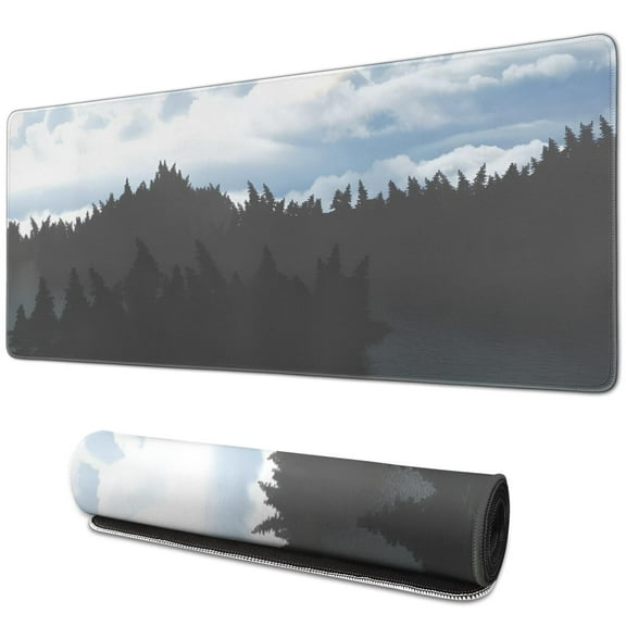 Extend Your Workspace with Our Large Forest Themed Mouse Pad, Full Size Desk Mat, Ideal Gaming and Office Decor - 31.5 x 11.8 inches