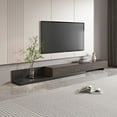 thumbnail image 1 of Extendable 118" Modern TV Stand with 3 Spacious Drawers, Adjustable Length Media Console for Living Room Walnut/Dark Gray, 1 of 5