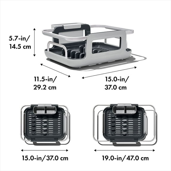 Good Grips Extendable Over-The-Sink Aluminum Drying Dish Rack