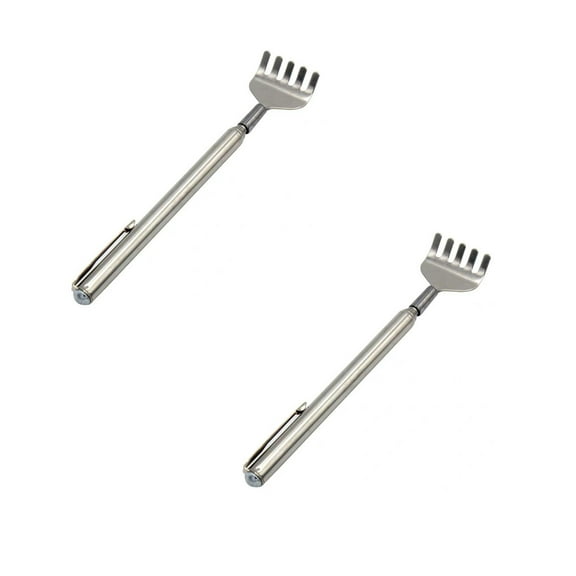 Extendable Back Massagers, Stainless Steel Pen Shape Scratcher Foldable Portable Metal Body Massager Tool, for Men Women Kids & Pets
