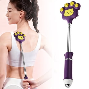Extendable Back Scratcher - Cat Dog Back Scratcher for Women, Cat Paw Design with Dual Silicone Massage Points, Adjustable Length 9.84-11.42 Inch, Portable Scratching Tool for Back Neck Scalp 1PC*1