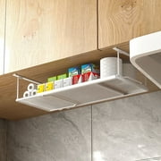 Extendable Under Cabinet Storage Shelf, Metal Under Shelf Add-on Storage Rack, Hanging Expandable Kitchen Counter Organizer Rack, Under Shelves Riser for Pantry Desk Cupboard