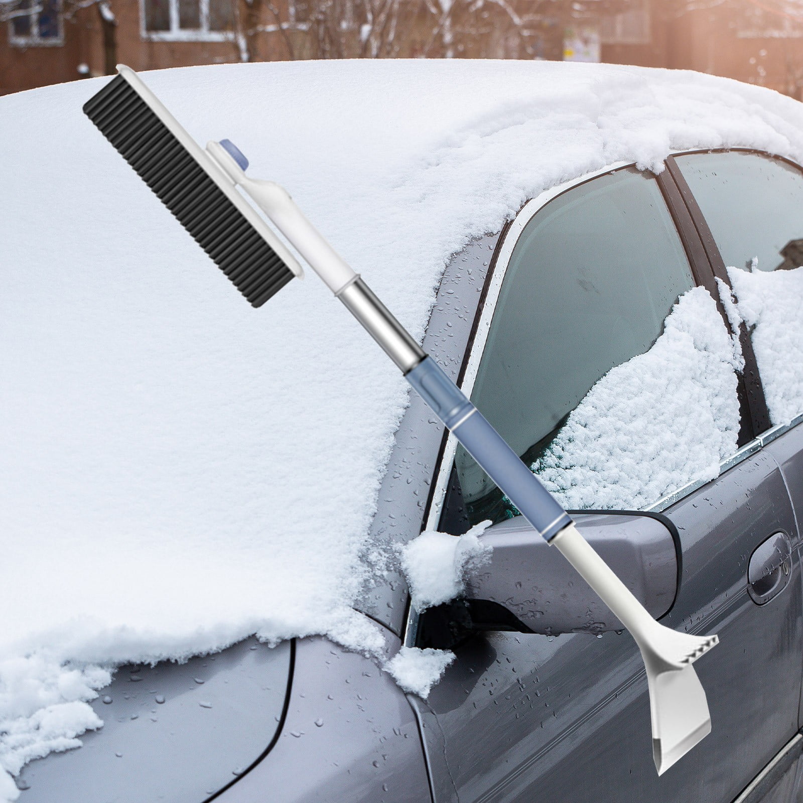 JAMIEWIN 41" Long Handle Ice Scraper And Snow Brush For Car