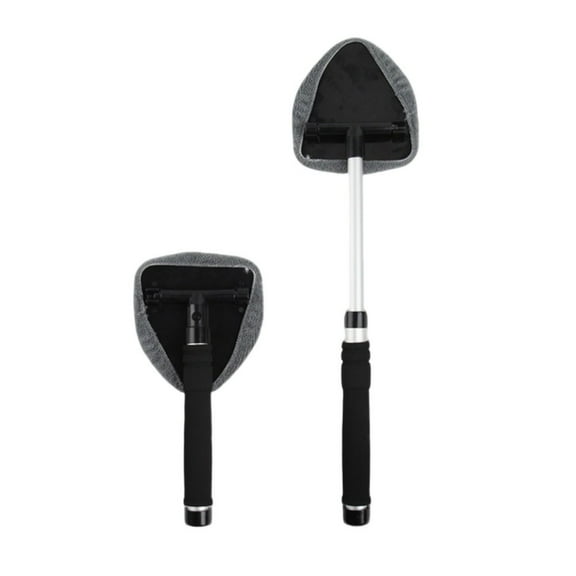 Extendable Car Window Cleaning Brush Microfiber Telescopic Defogger Scraper Tool