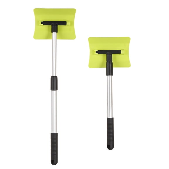 Extendable Car Window Scraper for Snow and Ice, Extendable Snow Brush and Ice Scraper for Car Windshield, Aluminum Handle Winter Automotive Snow Removal Tool, 1 Pack
