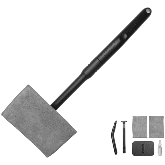 Extendable Car Windshield Wiper Glass Cleaner Defogger Scraper Tool With Velvet
