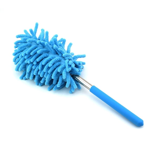 Extendable Cleaning Duster,Telescopic Chenille Duster (10-29")with Washable Head, Electrostatic Dust Removal for Car, Windows,Home Office Furniture Household Surfaces, 1Pack(Blue1,10x2.3")