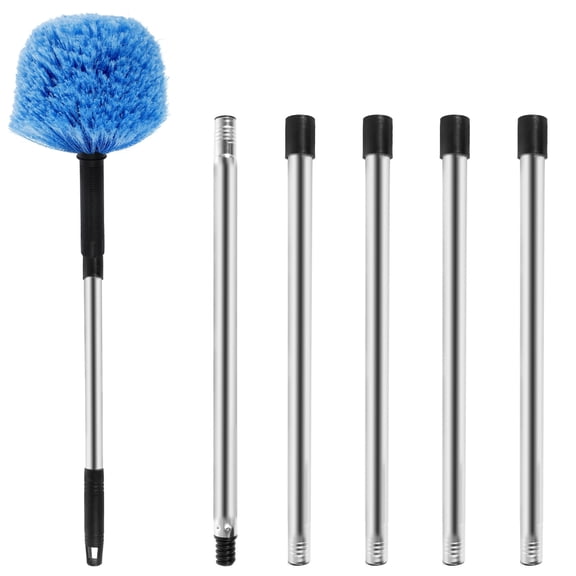 Extendable Cobweb Duster Telescopic Pole Spider Web Brush Ceiling Cleaner (6shots )