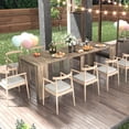 thumbnail image 1 of Extendable Console Desk, 118.50in Expandable, Functional Workspace, 116.93*36.03*29.8in, Brown Multifunctional Extendable, & Functional, Space Saving, Brown, 122.98lb, 1 of 6