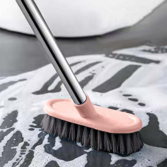 Extendable Deck Brush with Long Handle for Cleaning Patios, Siding, and Floors