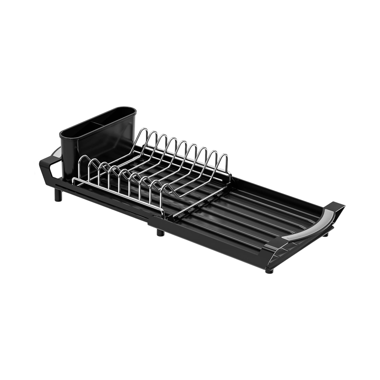 Drying Rack Structur Extendable Dish Drying Rack Including Tool Holder and Efficient Drain ...