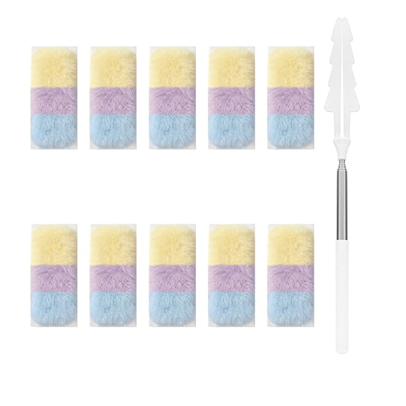 Extendable Dusting Duster with Electrostatic Suction Head for High and Low Places, No Wash Disposable Cleaning Tool for Home and Professional Use