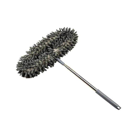 Extendable Dust Mop with Microfiber Head (36.5-62.9 Inch), Multi-Surface Duster for Blinds, Ceiling Fans, Furniture & Car Interior – Washable & Reusable, Gray