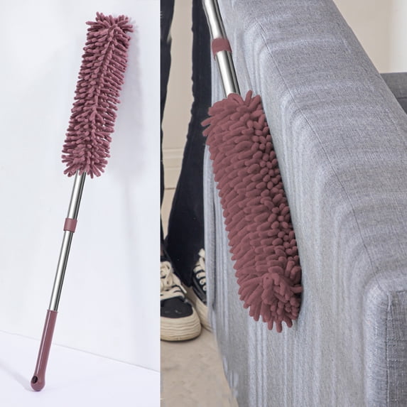 Extendable Duster, Telescoping Cleaning Rod with Washable Electrostatic Head, for Cleaning High Ceilings, Fans, Under Furniture, and Tight Crevices