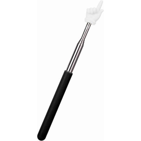 Extendable Finger Pointer Stick, School Collapsible Telescoping Long Hand Pointing Stick, Classroom Must Have Supplies Essentials, Black