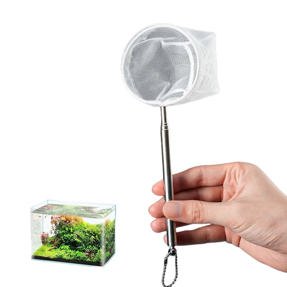 Extendable Fish Handling Tool With Ergonomic Grip Stable Construction Fishing Net For Aquariums And Fishtanks