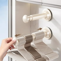 Extendable Hanger Organizer Rack | Magnetic Space-Saving Hanger Stacker for Washer & Dryer | Holds 15-20 Hangers | Adjustable 4.7-7.9 Inches | Pack of 2