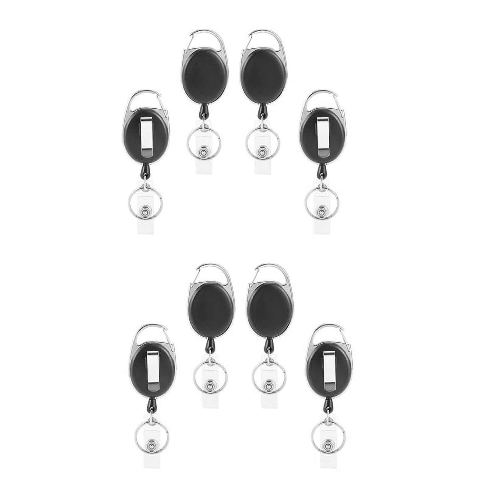 Extendable Key Fob, Set of 8 ID Badge Reel with Vinyl Strap and Key ...