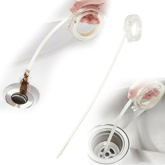 Extendable Kitchen Drain Cleaner Tool Curved Pipe Unclogging Hook for Efficient Hair Blockage Removal