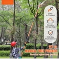 thumbnail image 1 of Extendable Manual Pole Saw 8 Fiberglass Handles Sharp Steel Blade and Scissors Tree Pruner for High Branches Palms Shrubs Trimming Orange, 1 of 9