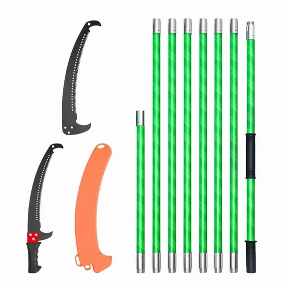 Extendable Manual Pole Saw Tree Pruner 3.87-27 ft with Durable Steel Blade for Efficient Tree Trimming and Pruning