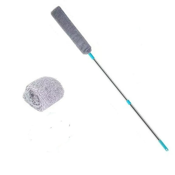Extendable Microfiber Duster, Adjustable Telescopic Cleaning Tool with Electrostatic Action for Dust and Pet Hair Removal on Ceiling Fans, Under Furniture