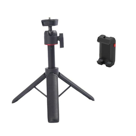 Extendable Mini Camera Tripod Aluminum Handheld Tripod Ballhead with Phone Clip Holder For Phone DSLR Camera