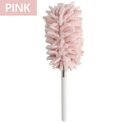Extendable Multifunctional Duster Tool for Swiffer, Microfiber Dusters Reusable Hand Dusters for Dusting Furniture, Blinds, Ceiling Fans, Walls and More(Pink)