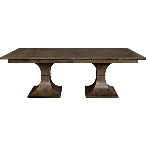 Extendable Palladian Oak Dining Table-Antique Black Finish