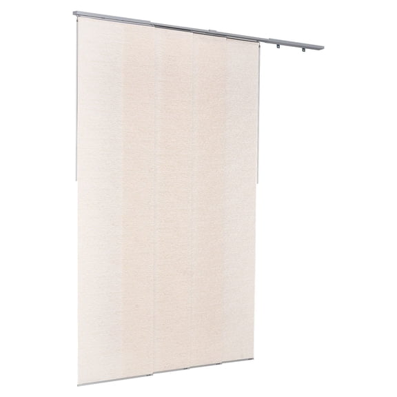 Extendable Panel Track Blinds 45.8 to 86 Inches Wide Trimmable to 96 Inches High Adjustable Vertical Blinds for Sliding Patio Doors Room Divider Light Brown