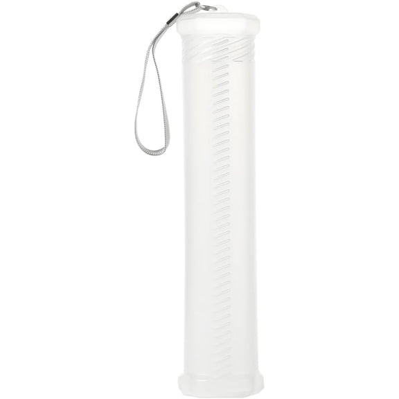 Extendable Plastic Brush Case Clear Long Paint Brushes Pen Pencil Tube Container Storage Organizer Holder with Carrying Lanyard for Paintbrush Drawing Makeup Artist Travel Supplies