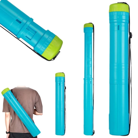 Extendable Poster Storage Tube with Strap, Portable Blueprint & Art Document Holder, Transport Case for Drawing & Paper