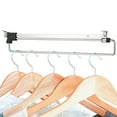 Extendable Pullout Clothes Hanger Rod Sliding Hanging Rod Clothes Rail
