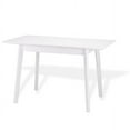 thumbnail image 1 of Extendable Rectangular Dining Room Table Modern Solid Wood, White Color, 1 of 6